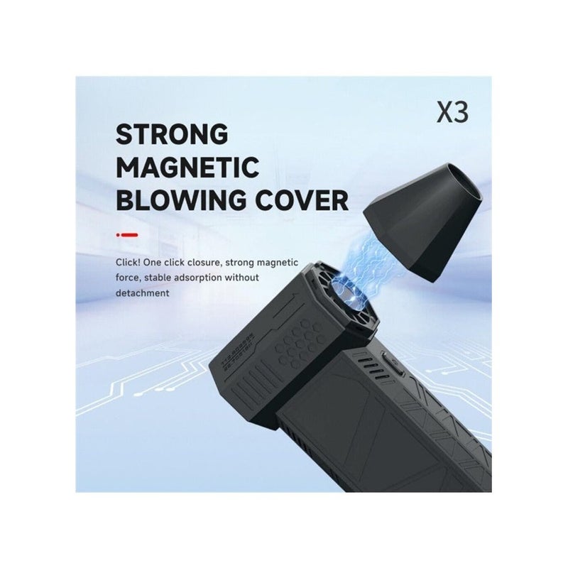 Powerful Turbo Fan Handheld - 130,000 RPM Rechargeable Mini Jet Blower - Portable Violent Fan for Fast Drying & Cleaning - Easy-to-Use - Image 4