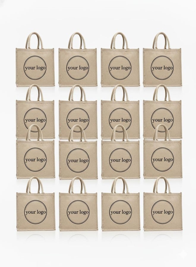Handmakers Banana Fiber Natural Beige Gift Bags (12x15x5 inch) (Pack of 10) with Zipper for Room Hampers Gift Bags - Image 1
