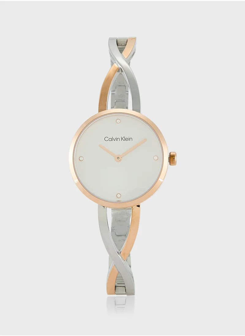 CALVIN KLEIN Sculpted Embrace Steel Strap Watch