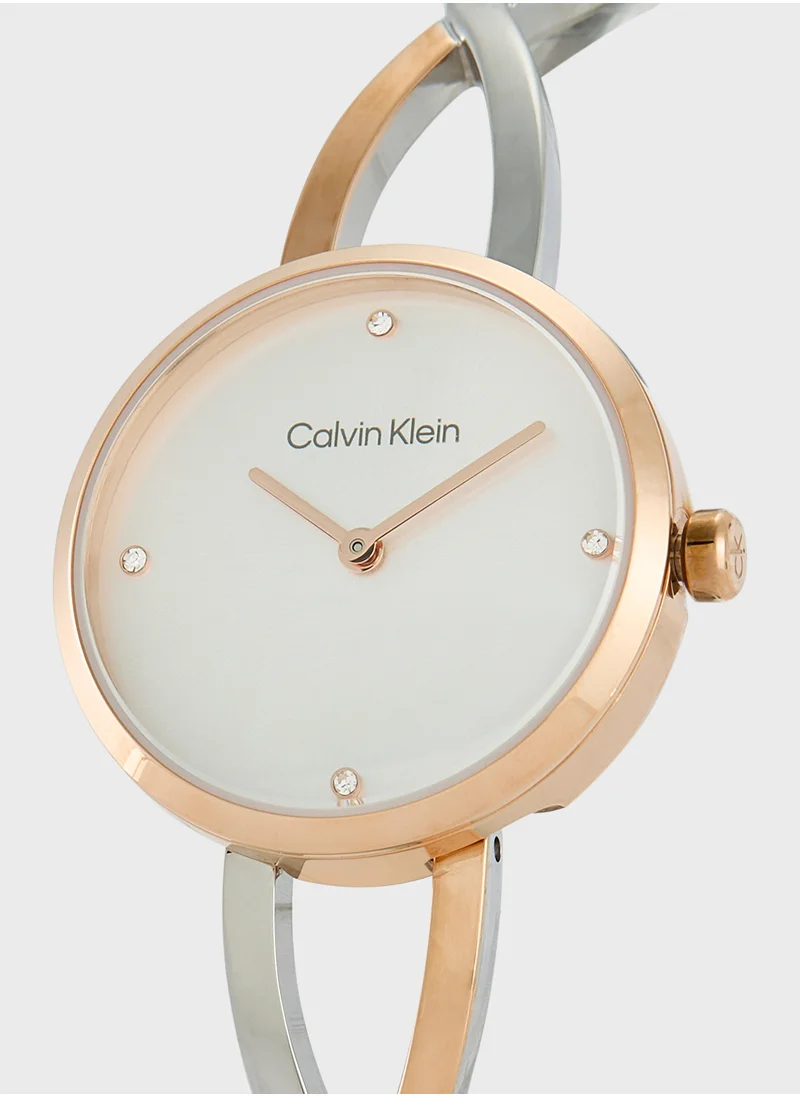 CALVIN KLEIN Sculpted Embrace Steel Strap Watch