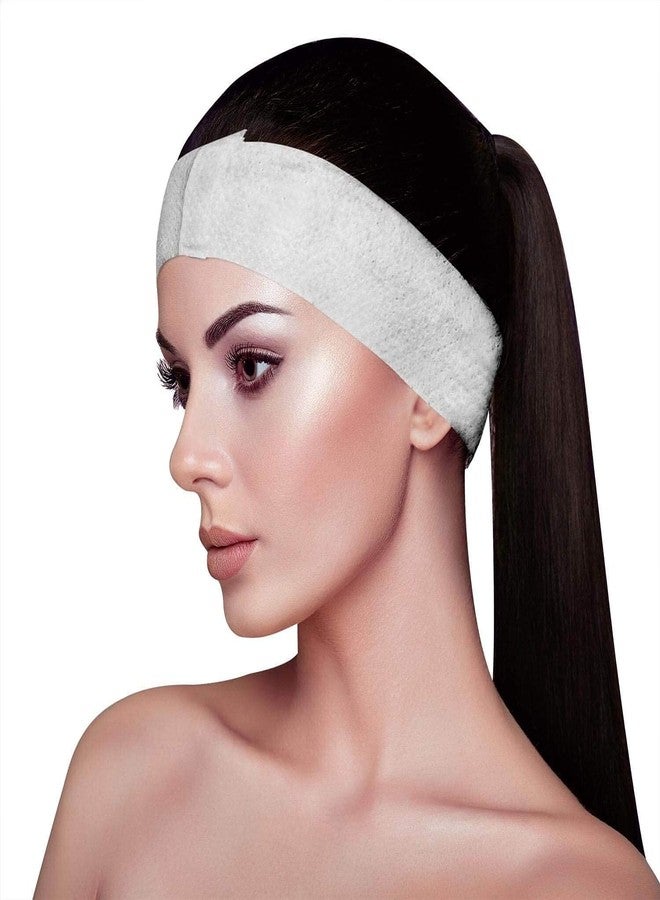 gypsy inc Gypsy 40 pcs Disposable Spa Facial Headbands | For Make up, Hair Colour,Salon & Parlour Use | Free Size With Velcro | Easy to Use - Image 1