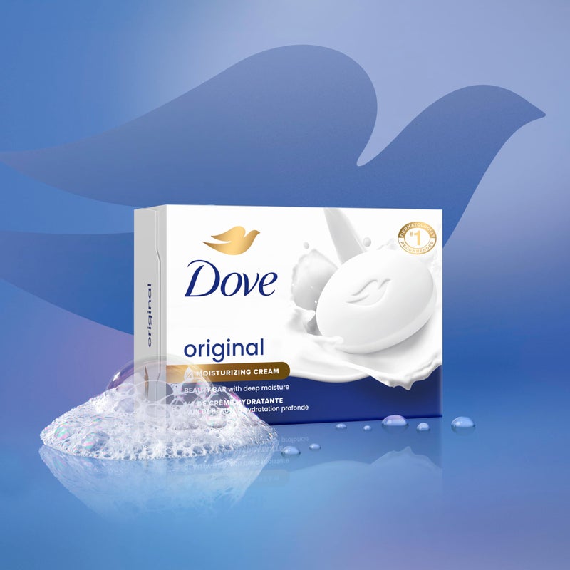 Dove Beauty Bar Soap Original 24 Count for Soft, Smooth Skin, with 1/4 Moisturizing Cream 3.75 oz - Image 2