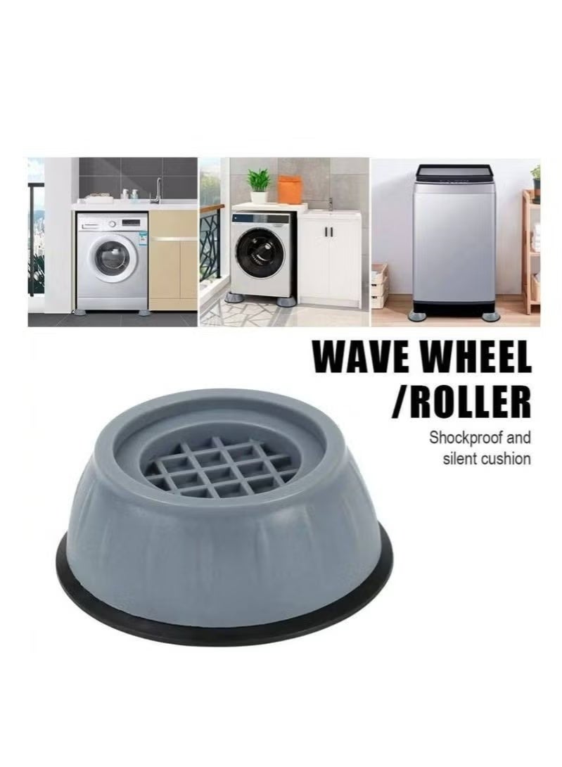 Anti-Vibration Washing Machine Rubber Feet Pads - Shock Absorbing, Adjustable & Anti-Slip Base for Washer & Dryer (4 Pcs) - Multicolour - Image 5