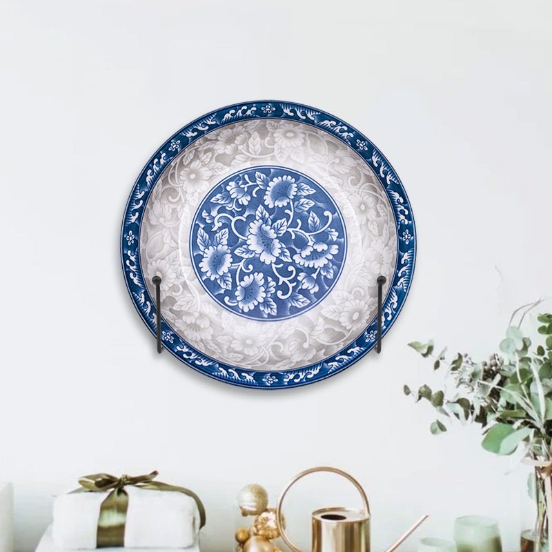 CUKE2BEET 7.87 inch Large Plate Stands for Display, Wall Mounted Plate Display Hanger, Picture Frame Stand Holders, Wall Display Picture Frame Stand for Decorative Plates, Arts (2 Pcs Black) - Image 4