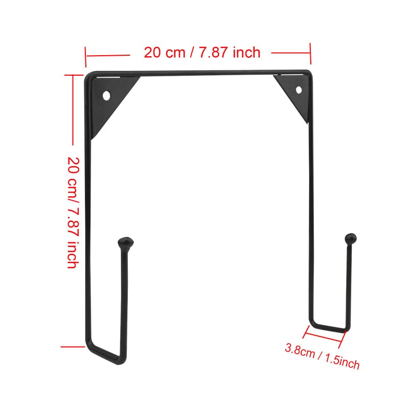 CUKE2BEET 7.87 inch Large Plate Stands for Display, Wall Mounted Plate Display Hanger, Picture Frame Stand Holders, Wall Display Picture Frame Stand for Decorative Plates, Arts (2 Pcs Black) - Image 2