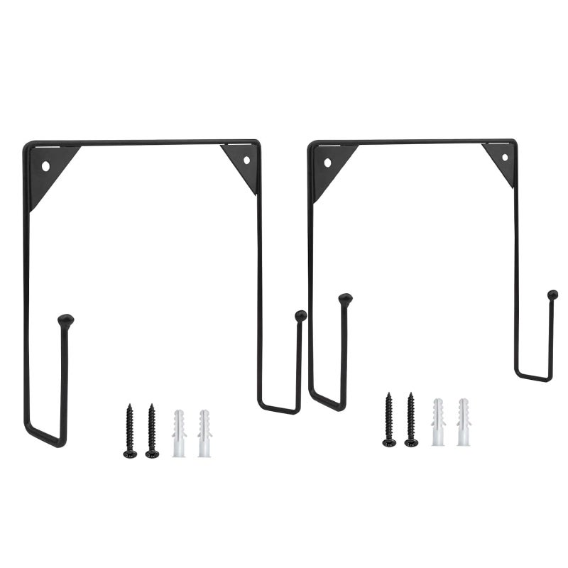 CUKE2BEET 7.87 inch Large Plate Stands for Display, Wall Mounted Plate Display Hanger, Picture Frame Stand Holders, Wall Display Picture Frame Stand for Decorative Plates, Arts (2 Pcs Black) - Image 1