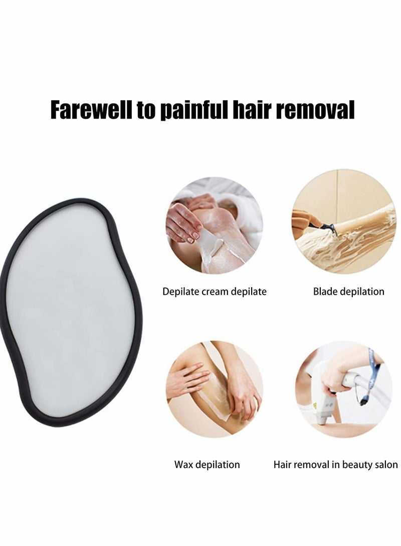 KASTWAVE ممحاة إزالة الشعر، أدوات إزالة الشعر الكريستالية غير المؤلمة، ممحاة شعر كريستالية سحرية، بشرة ناعمة وسريعة وسهلة لإزالة الشعر بالكريستال للرجال والنساء (فضي) - Image 3