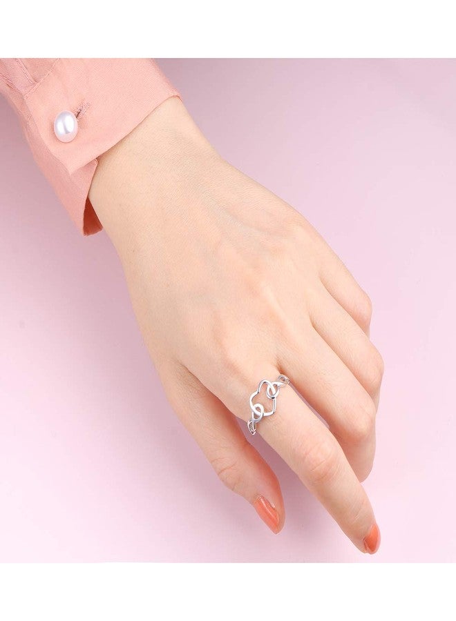 Yearace Sterling Silver Engraved Always Sister Forever Friend Infinity Love Knot Ring Gift for Women, Size 8 - Image 5