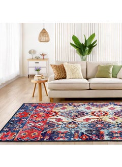 Status Contract Status Contract Rugs for Living Room | (5x7ft) Printed Carpet for Living Room Decor|Anti Skid Backing Home Essentials|Aesthetic Vintage Decor Carpet for Bedroom|Boho Rugs for Living Room (Vintage 406)  - Image 1