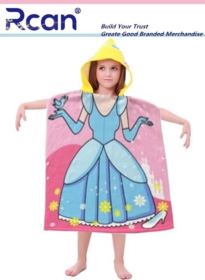 Rcan Kids Bath Towel for 1 to 6 Years Toddler Kids Hooded Towel Microfiber Bath Towel Super Soft Robe Poncho Bathrobe Swimming Beach Holiday Water PlayingBeach Pool Bath Swim Coverups - Image 1