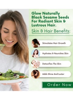 BLISS OF EARTH 100g Unhulled Black Sesame Seeds Kaale Til Fresh and Fiber Rich Great for Cooking & Baking  - Image 3