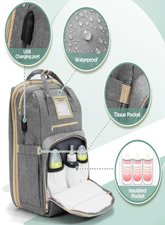 Lenski Diaper Bag Backpack, Baby Shower Gifts for New Mom, Baby Registry Search, Newborn Diaper Bag with Changing Station and USB Charging Port, Toddler Travel Essential, Large Capacity Nappy Bag - Image 3