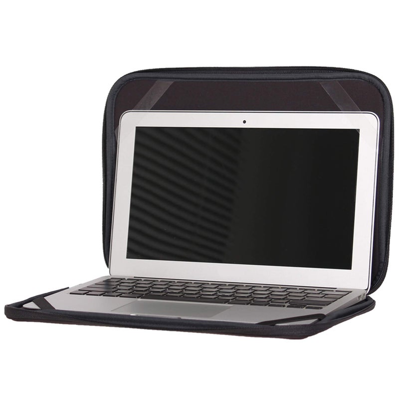 Inntzone Laptop Sleeve 15.6 Inch Foldable Slim Case Lightweight Bag Notebook Computer Carrying Flip Cover (Black) - Image 2