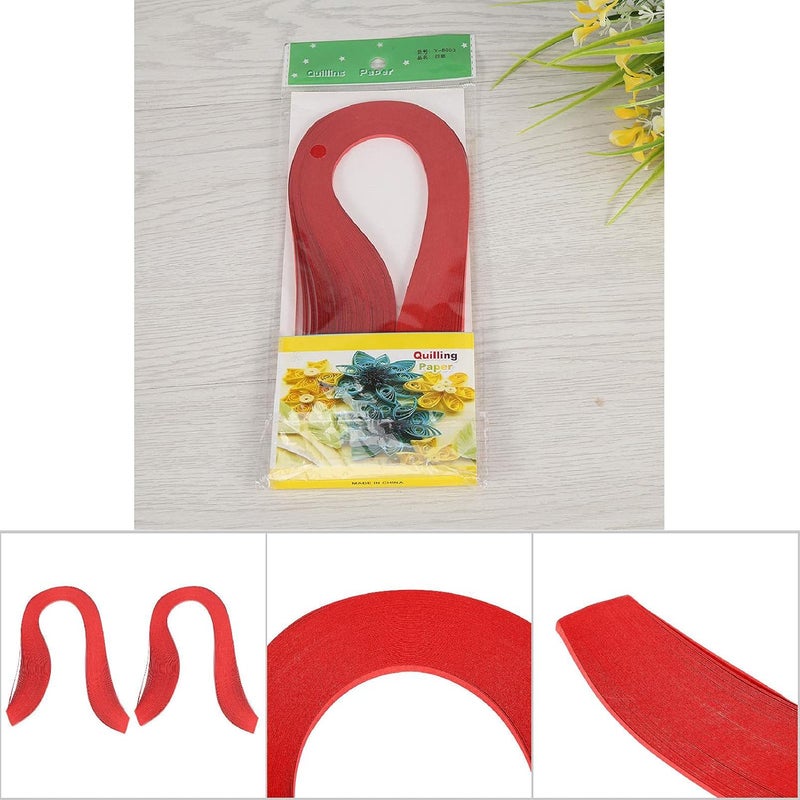 klarako Quilling Paper, Quilling Paper Strips 3mm Width Pure Color for Festival for Child(red) - Image 4