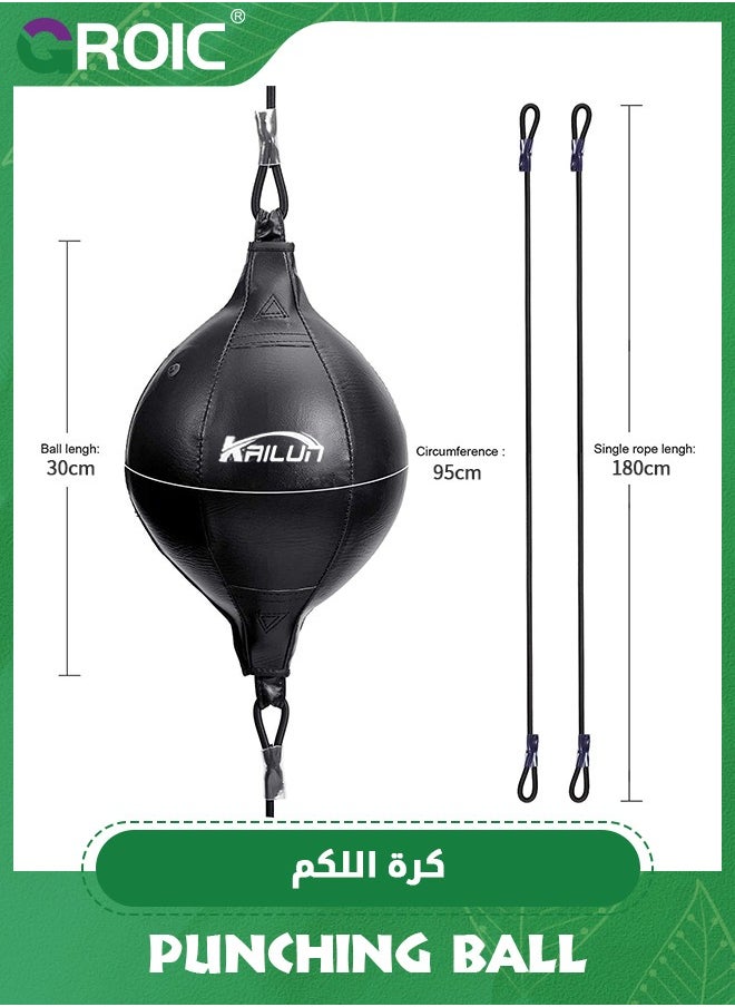 GROIC - Double End Punching Bag Boxing Striking for Training,Speed Bag with Difficulty Levels Boxing Reflex Ball with Headband,Perfect for Reaction, Agility, and Hand Eye Coordination Training - Image 1