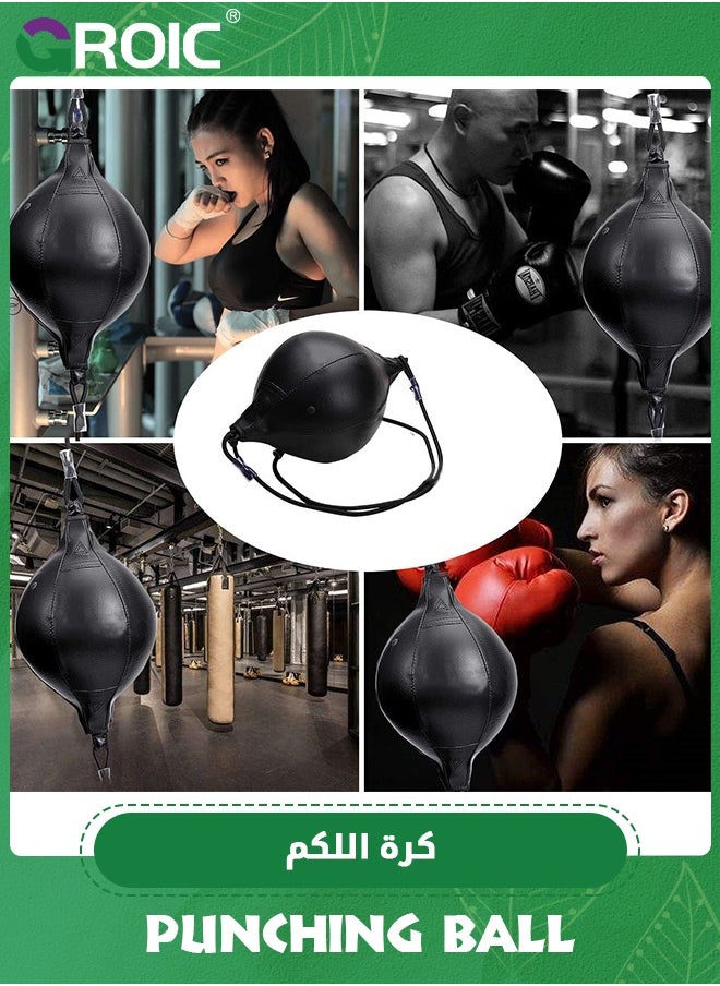 GROIC - Double End Punching Bag Boxing Striking for Training,Speed Bag with Difficulty Levels Boxing Reflex Ball with Headband,Perfect for Reaction, Agility, and Hand Eye Coordination Training - Image 1