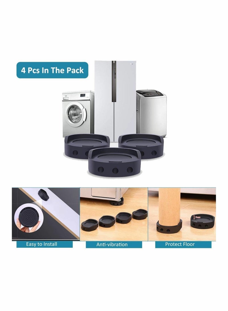 4 Pcs Anti Vibration Pads for Washing Machine, Universal Shock Absorbing Washer Pads for Washer Tumble Dryer, Non Slip Rubber Feet Pads Vibration Damper for Washer, Fridges, Sofa, Subwoofers - Image 4