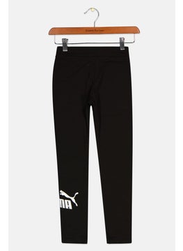 PUMA Kids Girls Brand Logo Leggings, Black  - Image 2