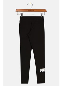 PUMA Kids Girls Brand Logo Leggings, Black  - Image 1