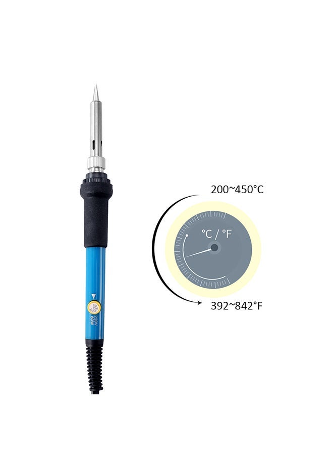 Soldering Iron With 5 Replacement Tips Set Blue 27.00x3.20x6.00cm - Image 3