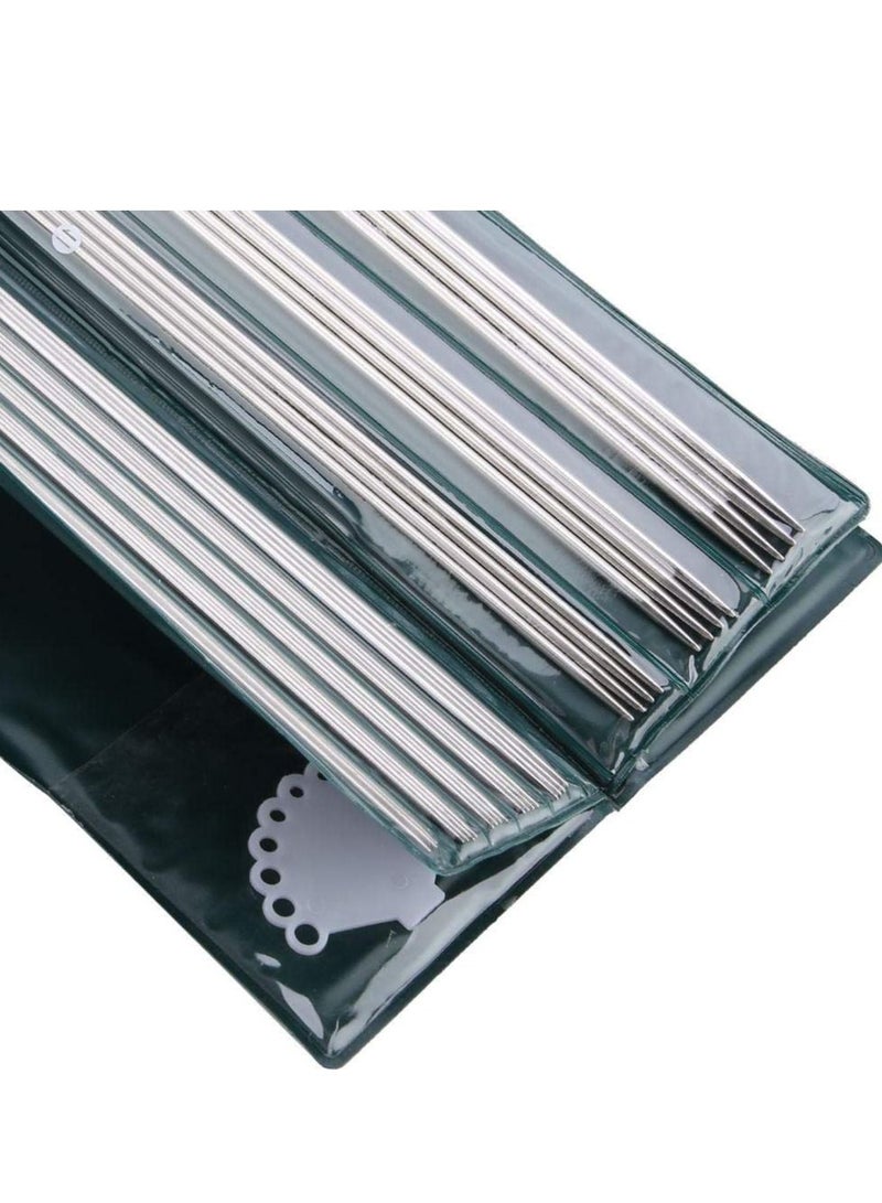 SYOSI Double Pointed Knitting Needles, 11 Sizes Stainless Steel Metal Knitting Needles Set, Beginners Straight Knitting Needles Double Pointed Knitting Needle Sets 9.8inche - Image 3