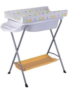 Generic Children Infant Changing Table Yellow Folding Baby Diaper Station Nursery Organizer for Newborn Toddler, 0-3 Years Old 