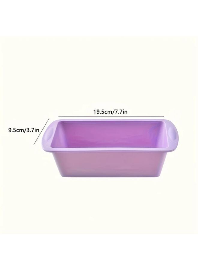 Purple Silicone Loaf Pan Set With Lids Non Stick Stackable Baking Molds - Image 3