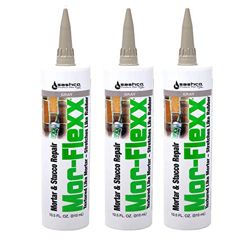 Sashco 15020 10.5oz Sashco Sealants Gray MorFlexx Grout Repair, 10.5-Ounce - 3 Pack - Image 1