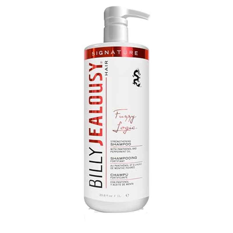 Billy Jealousy Fuzzy Logic Strengthening Mens Shampoo, Adds Volume, Prevents Hair Loss, Promotes Circulation & Healthy Growth, Peppermint Scent, 33.8 Fl Oz - Image 1