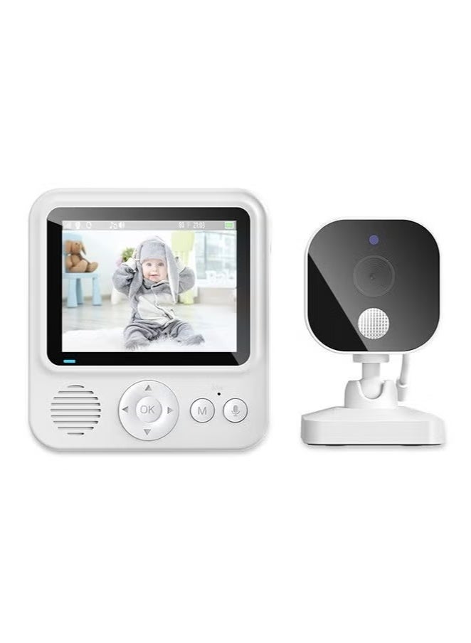 Demine Baby Monitor with Camera and Audio LCD Wireless Baby Monitor With Night Vision Two-Way Talk Baby Monitor No WiFi Nanny Security Night Vision Temperature Sleep Camera baby monitor With Night Vision, Room Temperature Monitoring High Sensitivity Microphone and Speaker with Night Light - Image 1