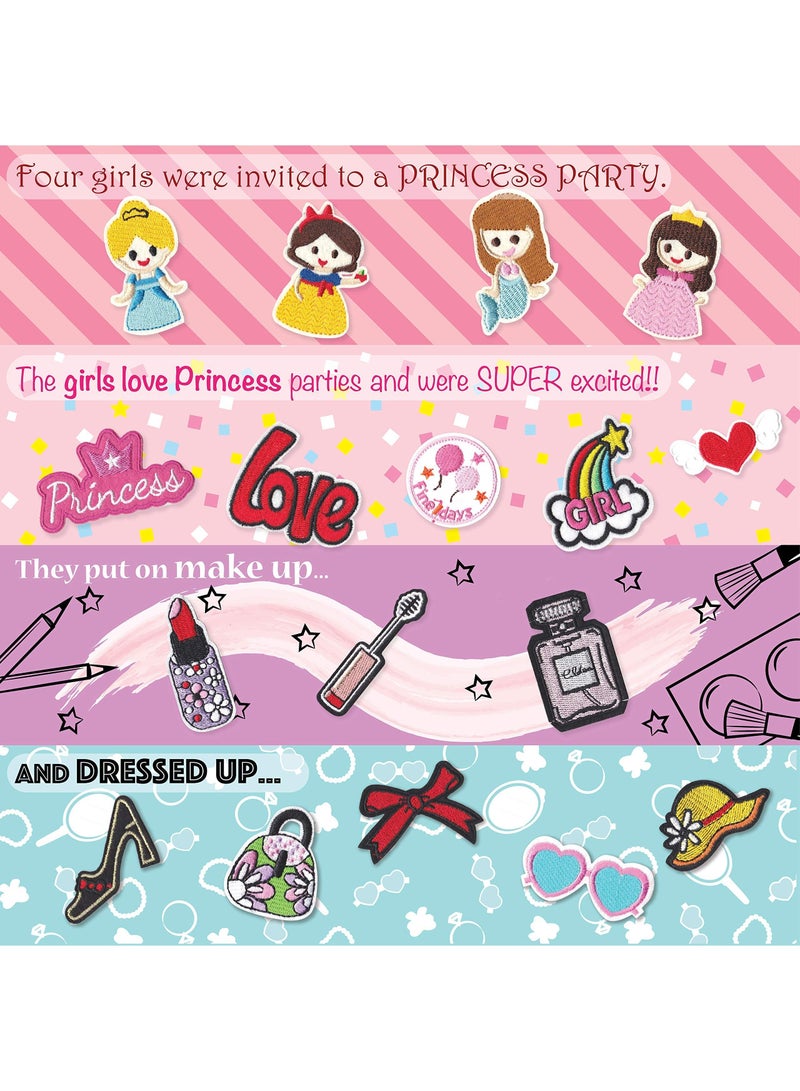 40 Pack Cute Girls Iron-On Patches Embroidery - Image 2