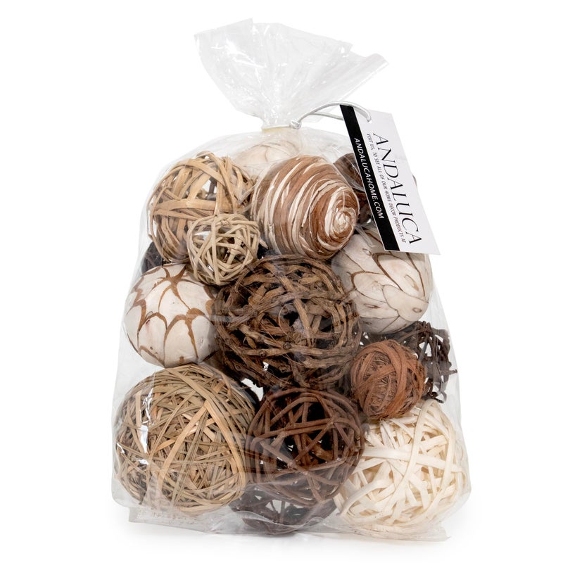 ANDALUCA Decorative Balls Bag Bowl Filler Home Decor Beige