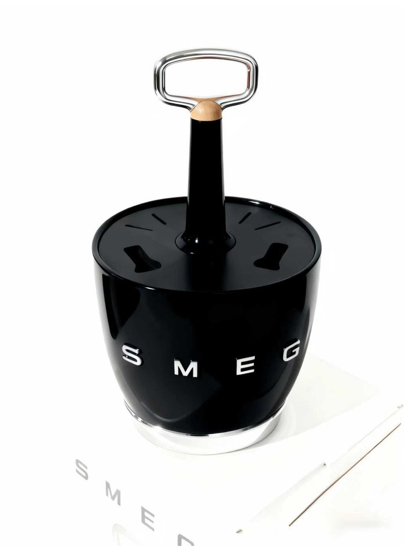 SMEG black, kitchen stainless steel tableware retro set knife, fork and spoon holder, retro stainless steel kitchen tableware set, luxury stainless steel tableware set, elegant tableware set - Image 1