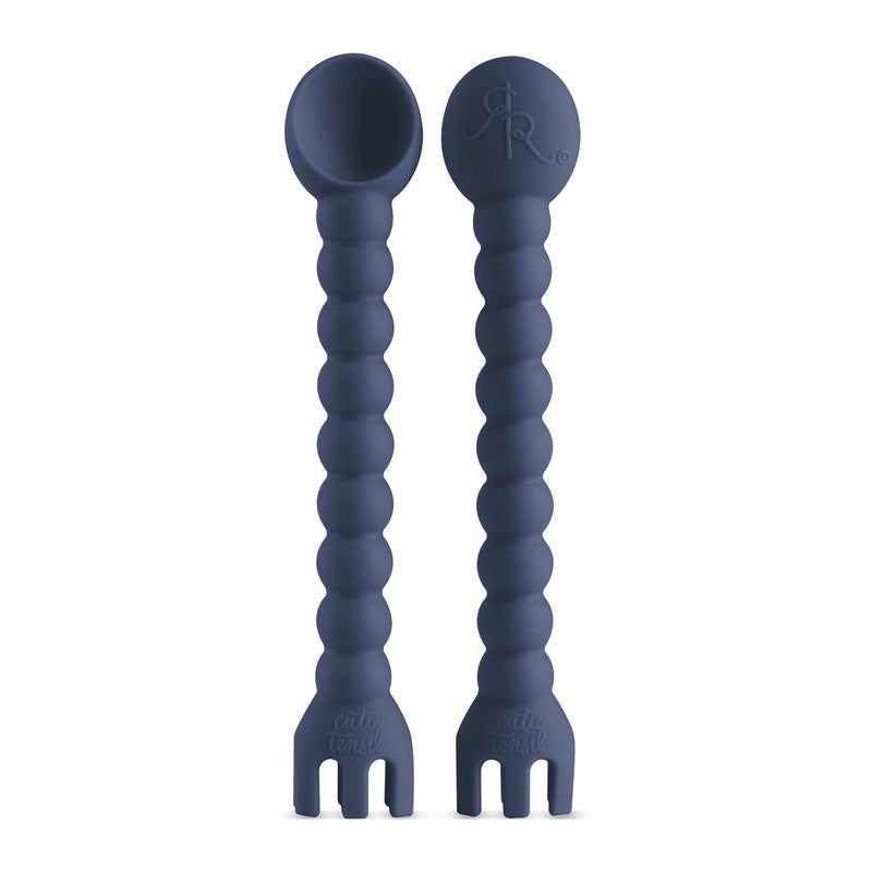 Ryan & Rose Cutie Tensils Baby Spoon And Fork [2 Pack] (Captain) - Image 1