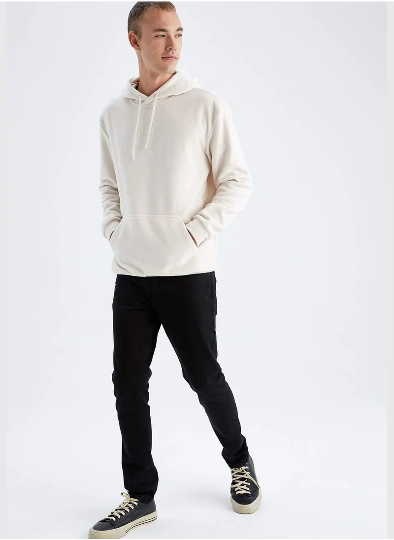 DeFacto Man Hooded Long Sleeve Knitted Sweatshirt