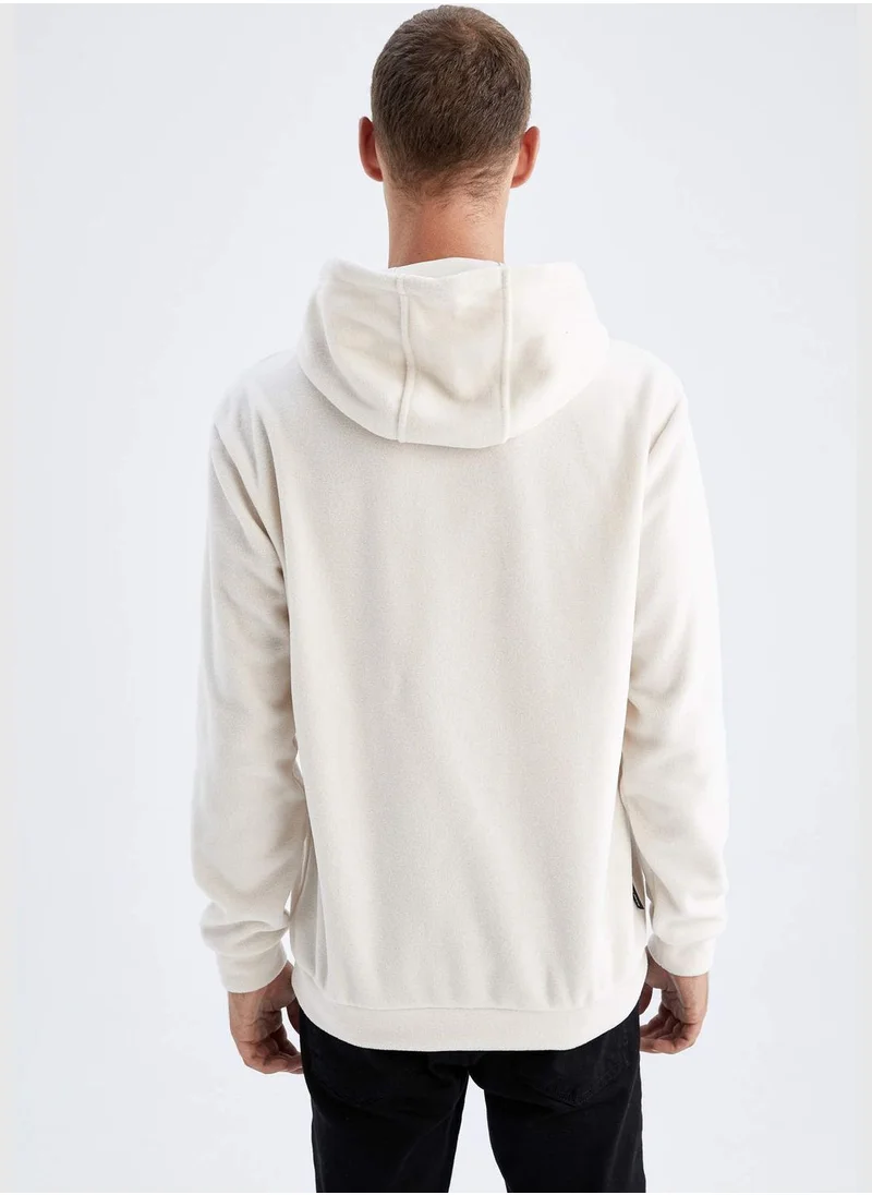 DeFacto Man Hooded Long Sleeve Knitted Sweatshirt