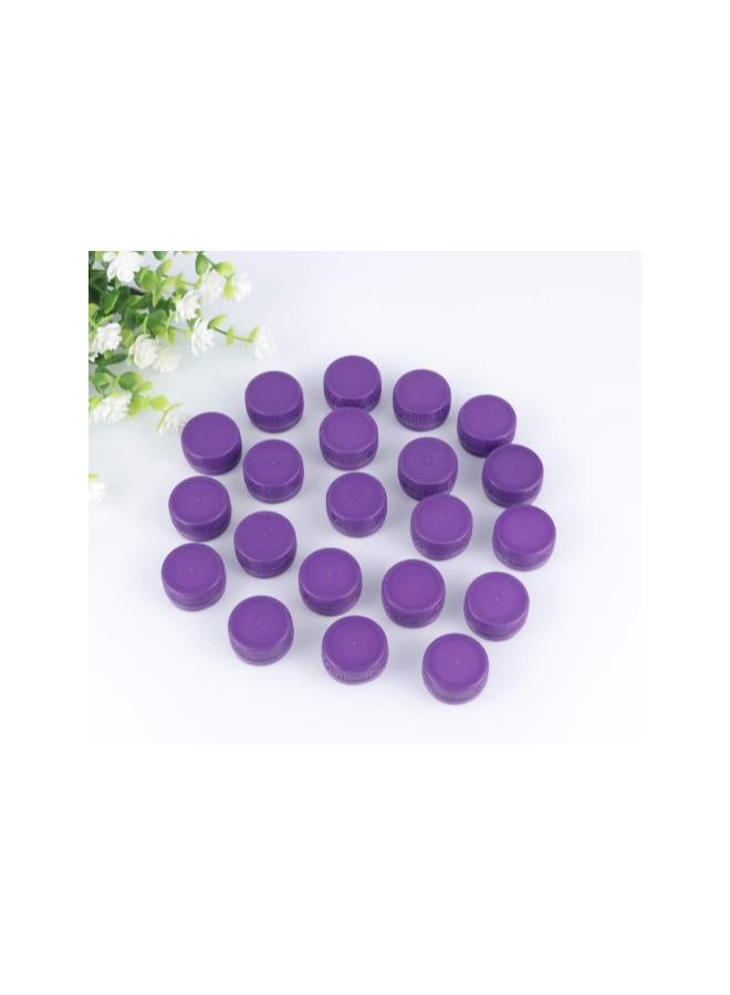 100pcs Plastic Drink Bottle Covers Colorful Spring Water Bottle DIY Caps (Purple) - Image 3