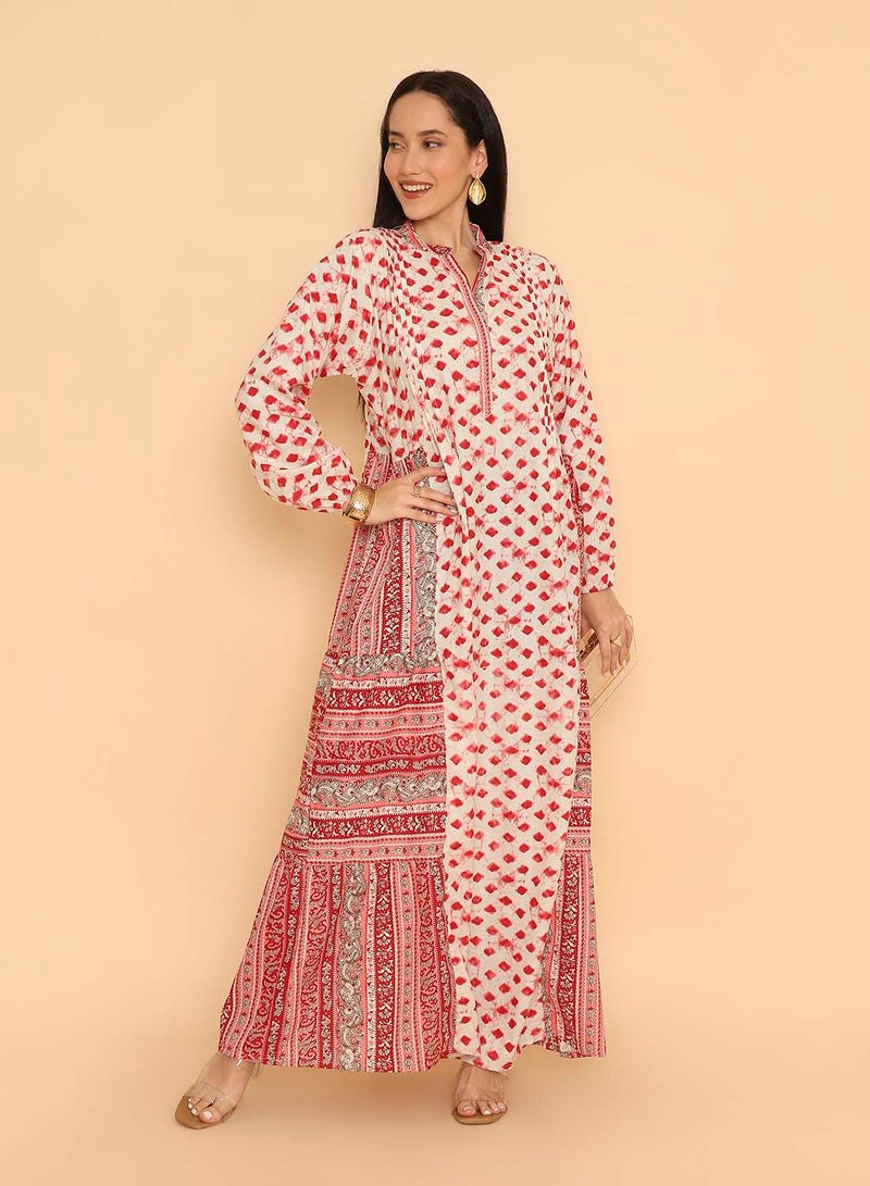 HANA & SARA Trendy long arabic jalabiya dress for women - Image 1