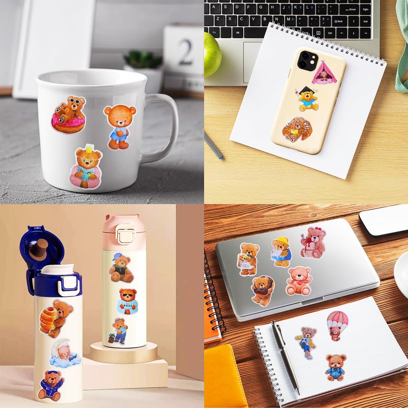 Cleverplay 100 Pack Bear Stickers, Bear Party Favors, Birthday Decorations - Image 5