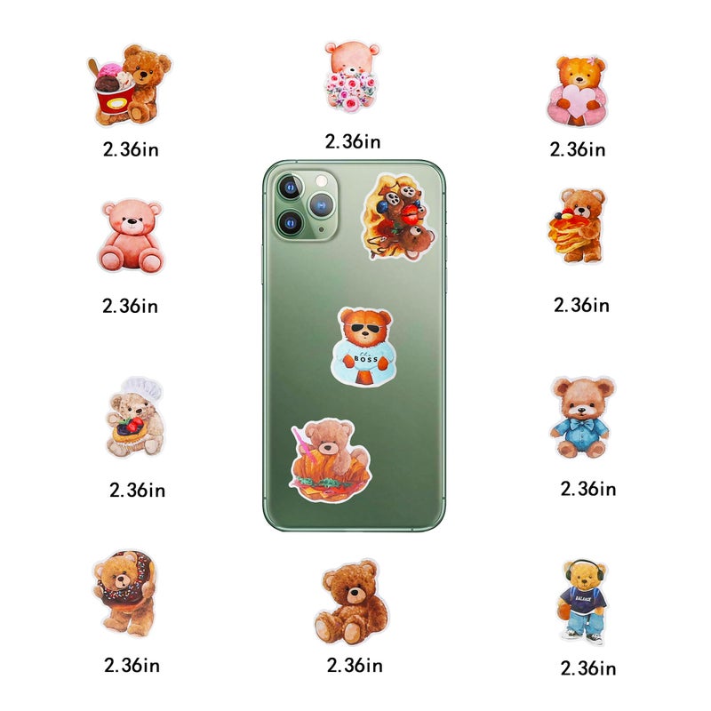 Cleverplay 100 Pack Bear Stickers, Bear Party Favors, Birthday Decorations - Image 4