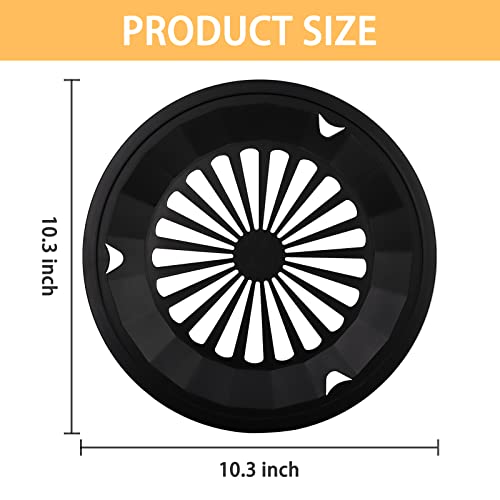 EBIGIC Paper Plate Holders with Snap-In Grooves 10.5 Inch Plastic Paper Plate Holders Reusable Black Heavy Duty supports for Picnic Party Dinner 8 Packs - Image 2