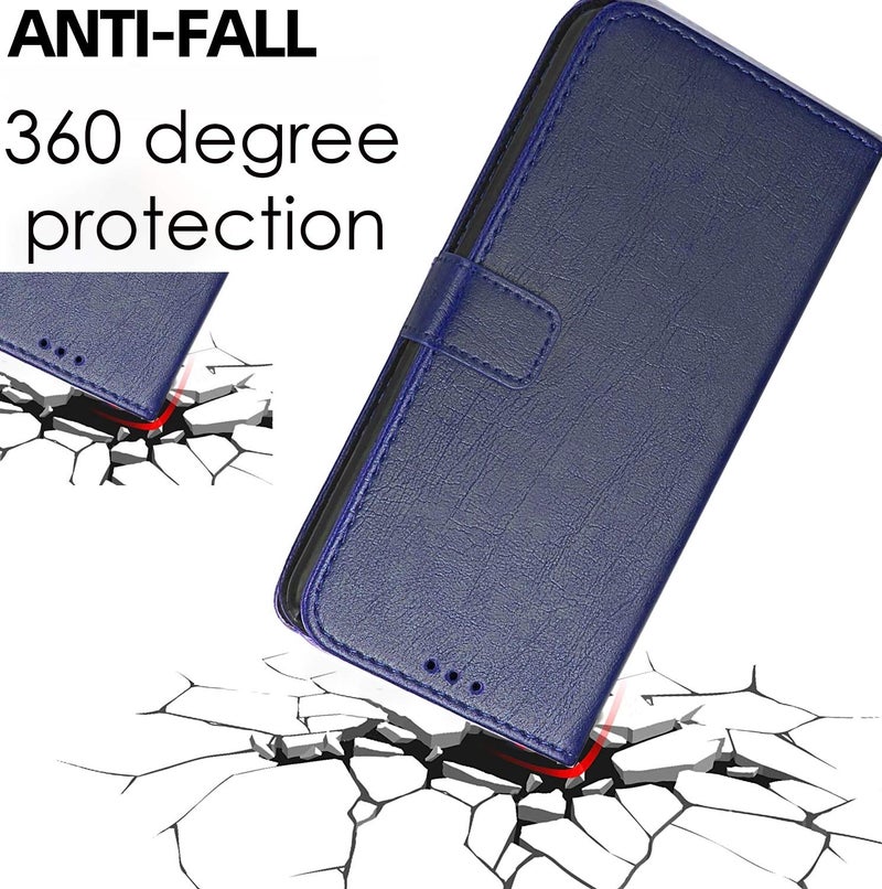 SHINESTAR Realme C73 5G / Realme C75 5G Flip Back Cover | PU Leather Flip Cover Wallet Case with TPU Silicone Case Back Cover for Realme C73 5G / Realme C75 5G - Ultimate Blue - Image 4