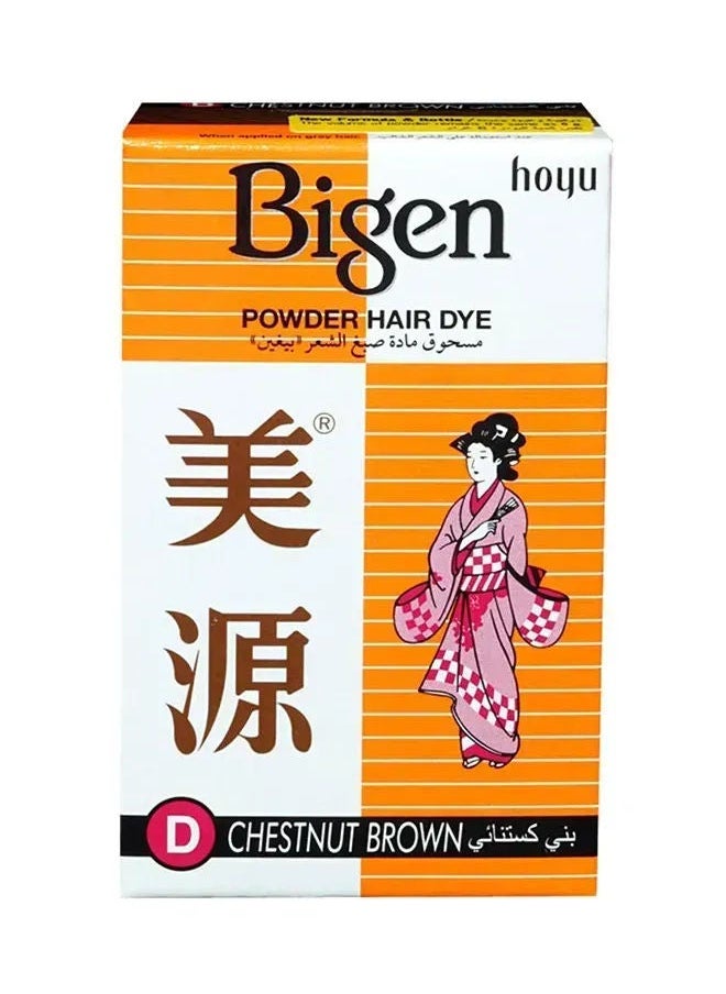 Bigen Powder Hair Dye, D Chestnut Brown 