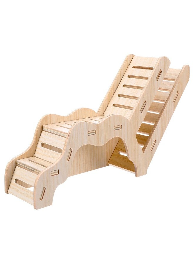 DOPENSPI Versatile Hamster Hideout and Exploration Tunnel, Snap-Together Wooden Hamsters Tunnel Burrow with Panoramic Window Hamster Explorer for Gerbils Hamsters Small Pets Chew-Safe - Image 1