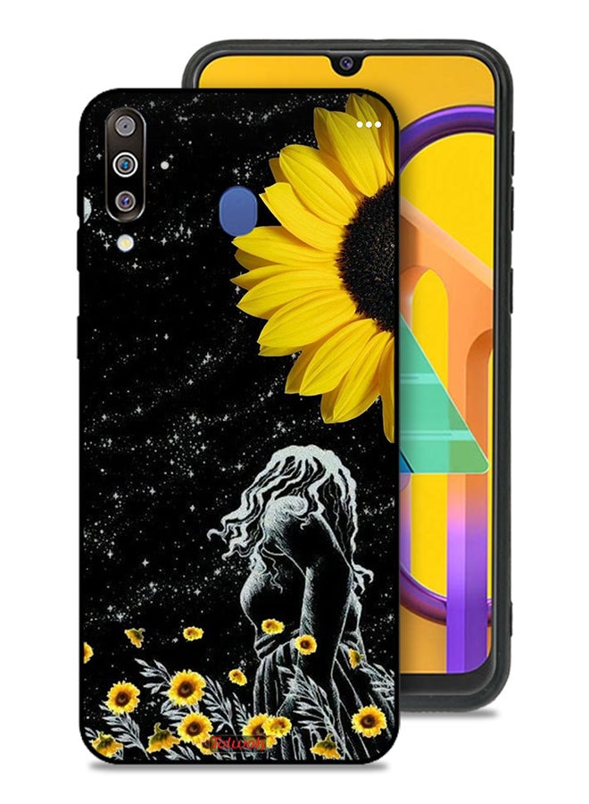 Tolwak غطاء حماية لجهاز سامسونج جالاكسي M30 بتصميم فتاة تنظر إلى القمر - Image 1