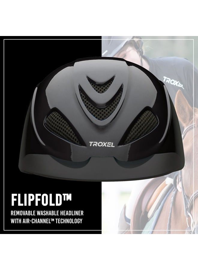 Troxel Unisex's Liberty Horseback Riding Helmet, Black, Medium (7-7 1/4) - Image 3