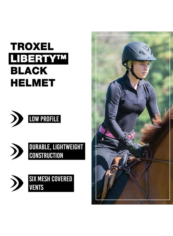 Troxel Unisex's Liberty Horseback Riding Helmet, Black, Medium (7-7 1/4) - Image 2