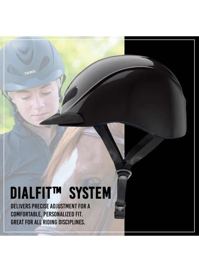 Troxel Unisex's Liberty Horseback Riding Helmet, Black, Medium (7-7 1/4) - Image 4