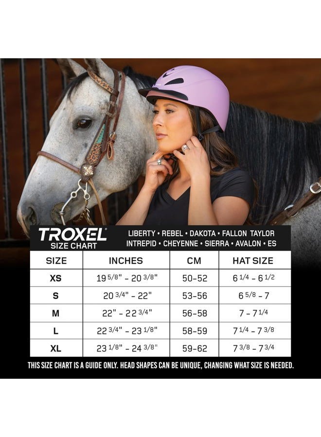 Troxel Unisex's Liberty Horseback Riding Helmet, Black, Medium (7-7 1/4) - Image 5