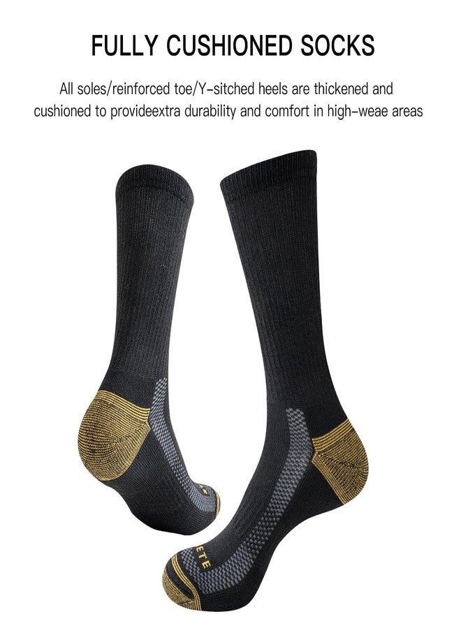 JOYNÉE Mens Athletic Crew Socks 5/10 Pairs Lightweight Cushioned Breathable Work Running Socks - Image 4